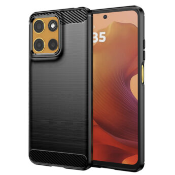 Θήκη - Techsuit - Carbon Silicone - Motorola Moto G15 / G15 Power / G17 / G17 Power - Μαύρο (5949419273382)